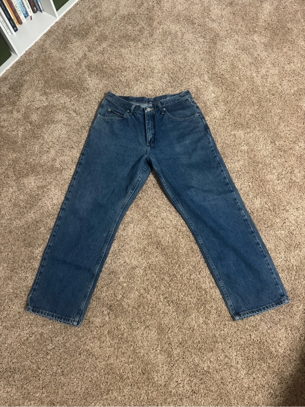 Men's Blue Straight-Leg Jeans